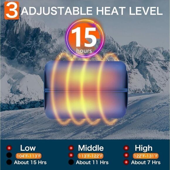 Hand Warmers Rechargeable 2 Pack,10000mAh Split-Magnetic Electric AI Handwarmer - Picture 6 of 9